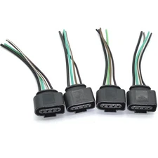 4 x Igintion Cold 4 PIN Connecter Plug Pre Wired Harness For VW AUDI 1J0973724