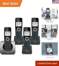Cordless Home Phone System - 4 Handsets, 2" Display & Nuisance Call Blocking