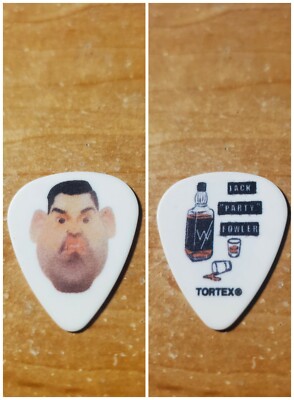Sleeping with Sirens Jack Party Fowler 2015 tour used band booze Guitar Pick Pic
