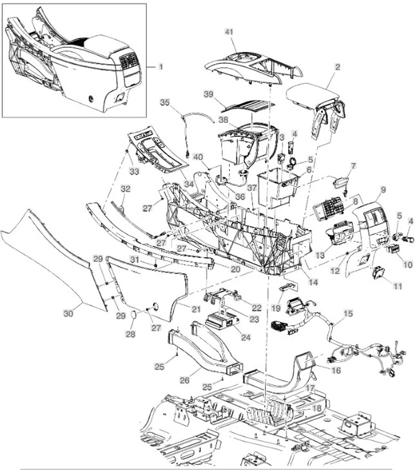 Arnés de cables para consola central de piso USB, receptáculo 110 V Buick Lacrosse 2011-2013 Foto 2 de 4