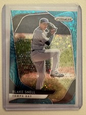 2020 Prizm Blake Sneall Teal Donut Circles Prizm /15 #207 Tampa Bay Ray CY Young