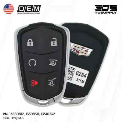 Key Fob For Cadillac Escalade/ ESV 2015- 2020 Remote Key HYQ2AB 315mhz Sku Kr G6rb Key Fobs - Foto 10
