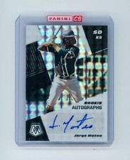 2021 Jorge Mateo Panini Mosaic Silver San Deigo Padres Autographed Rookie Card!. rookie card picture