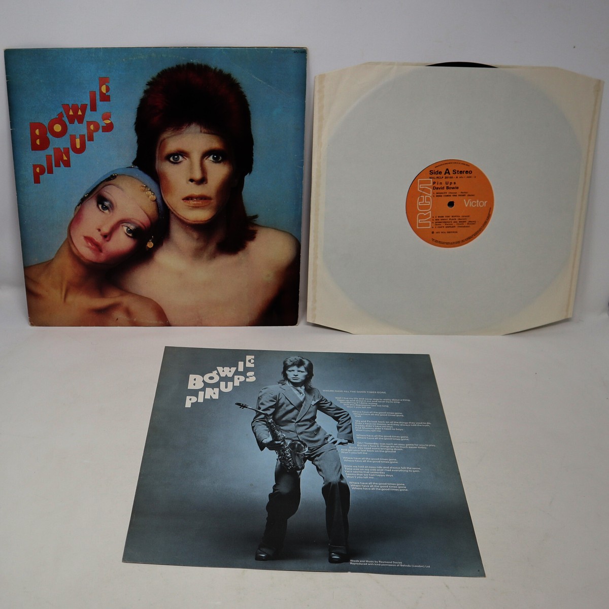 VINTAGE 1980s RCA VICTOR DAVID BOWIE PINUPS LP ALBUM VINYL RECORD