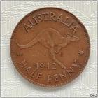 1942 Australia Half Penny — photo from another recent sale