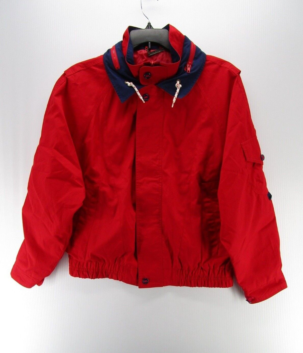 VINTAGE McGregor Jacket Men Large Red Windbreaker Stowaway Hood Outdoor 90s