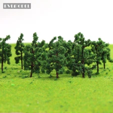Evemodel 100pcs Z Scale 1:200 Iron Wire Model Trees Railroad Scenery 3cm D3210