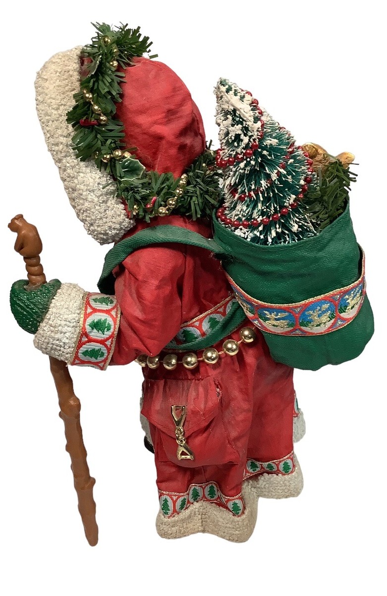 Clothtique Possible Dreams Santa Figurine With Toy Bag Vtg 1992