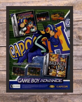 2000 Mega Man Breath Of Fire Framed Print Ad/Poster Official