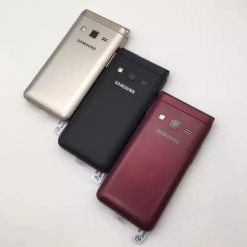 Samsung Galaxy Folder SM-G1600 Golden 2G RAM 16GB ROM 3.8" Android Flip Phone US - Picture 7 of 19