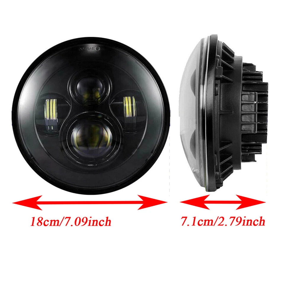 Farol de LED 7"" feixe de lâmpada frontal IP67 redondo para SUZUKI sv650 dr650 gs500 - Imagem 2 de 4