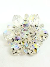 Beaded Flower Brooch Pin