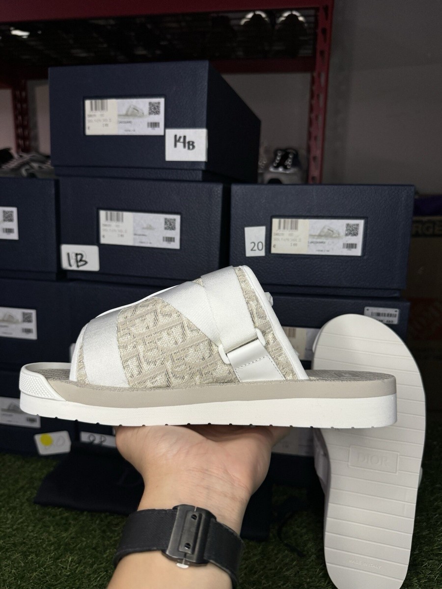 Size 42 (US 9) - Dior Alpha Sandal Slides ' White ' | BRAND