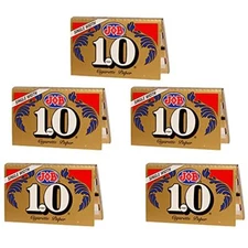 Job 1.0 Single Wide Gold Cigarette Rolling Papers (5 Booklets, 160 Leaves)
