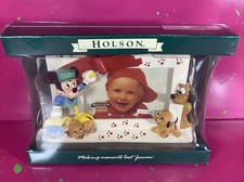 Image of Holson Disney Mickey Mouse And Pluto Picture Frame Ceramic Hand Painted