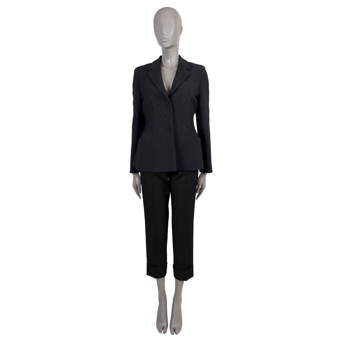 69868 auth CHRISTIAN DIOR black wool 30 MONTAIGNE BAR Jacket 69868 auth CHRISTIAN DIOR black wool 30 MONTAIGNE BAR Jacket