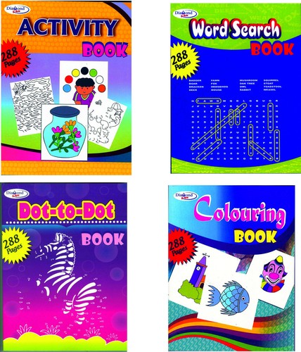 A4 Books- Word Search Activity Book Dot to Dot Books Kids Travel Activities Pack - Picture 1 of 18