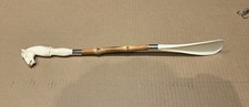 Vintage Horse Head Long Bamboo Handle Shoe Horn