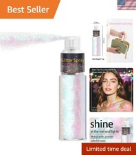 Ultra-Shimmer Holographic Glitter Spray for Hair Body - 1 oz Mermaid Magic