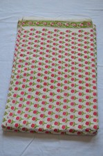 Hand Block Print Floral Fabric 100 Cotton 1 Yard NO TARRIF CHARGES 100 ZK 224