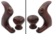 Orig. Mahogany Handle & Knob for Union No. 4 PLanes - w/ Screw - mjdtoolparts