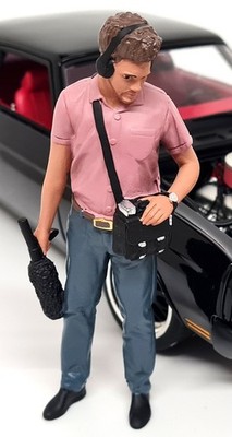American Diorama 1/18 TV Crew Sound Man Polyresin Figur Modellauto Szene
