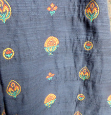 Quality Tapestry Fabric Dark Blue Weave Vintage Jacquard Upholstery Cushions