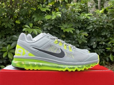 Nike Air Max 2013 Wolf Grey Volt HF3660-003 Full Air Cushion Running Shoes Men