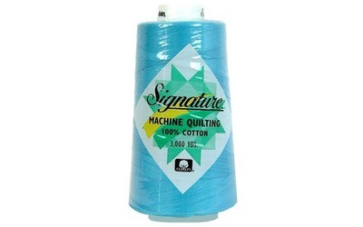 Signature Thread Cotton Qlt 40wt 3000yd Soft Cyan, 3000 yd, Blue