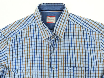 CASA MODA Hemd Herren XL 43/44 Kariert Comfort Fit Langarm Oxford Kent Kragen