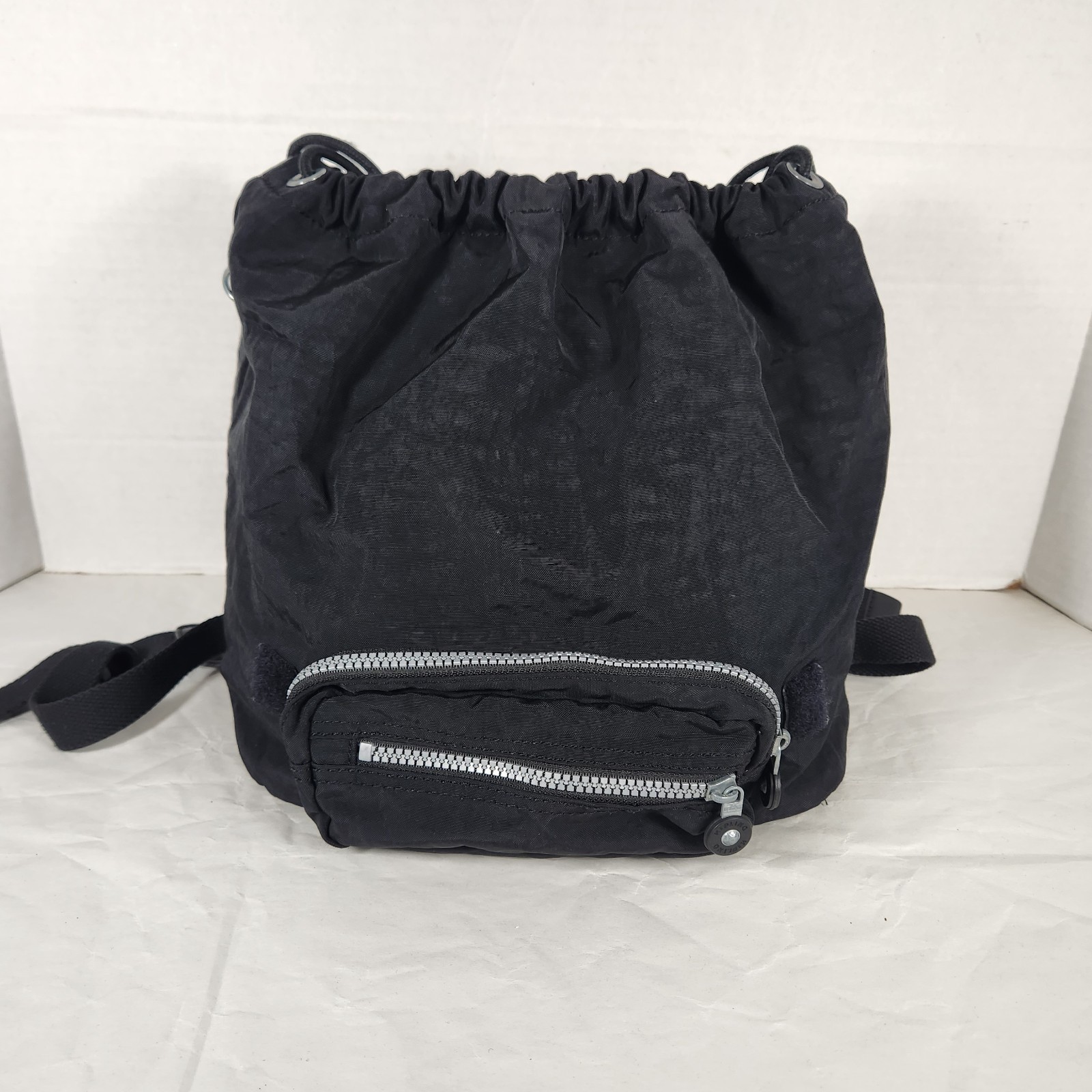 Kipling Small Black Nylon Backpack W/ Drawstrings… - image 5