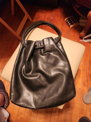 Black Givenchy Parfums Tote.  Faux Leather Handbag. 2 internal pockets.