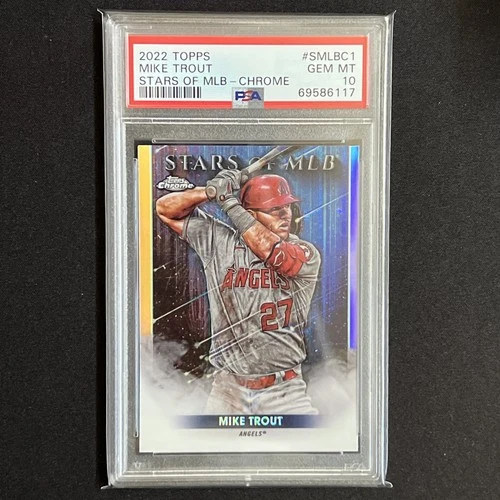 2022 Topps Chrome Mike Trout Stars Of MLB #SMLBC1 PSA 10 GEM MINT Angels MVP