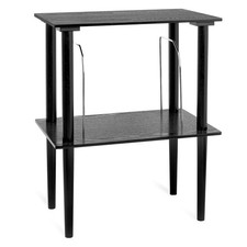 Victrola Wood Record Player Stand and Vinyl Holder - Black - Factory Direct