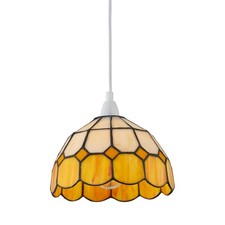 Tiffany Style Ceiling Shade Stained Glass Easy Fit Pendant Lampshade
