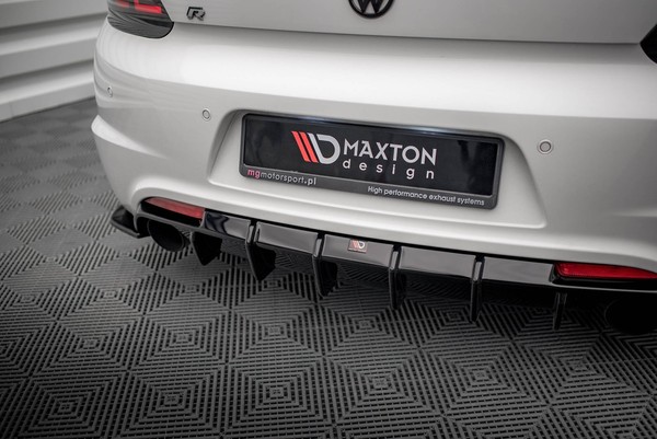 Diffusor Heck Ansatz FüR Volkswagen Scirocco R Mk3 Frontspoiler Schwarz-image