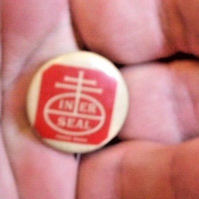 Nabisco Inner Seal Pinback Whitehead + Hoag Button Pin Vintage Antique 1894 1896