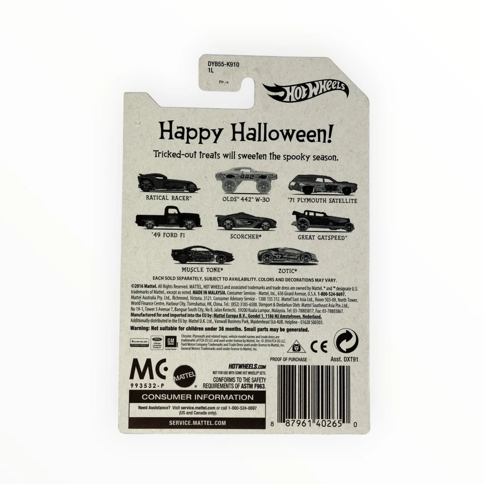 Hot Wheels Ratical Racer 1/8 - 2017 Happy Halloween! A - Image 2 of 4