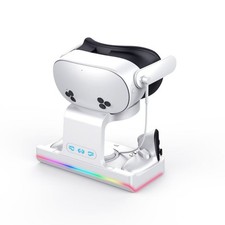 Meta Quest 3S VR Charging Dock Wireless Magnetic Fast Charger with RGB Light