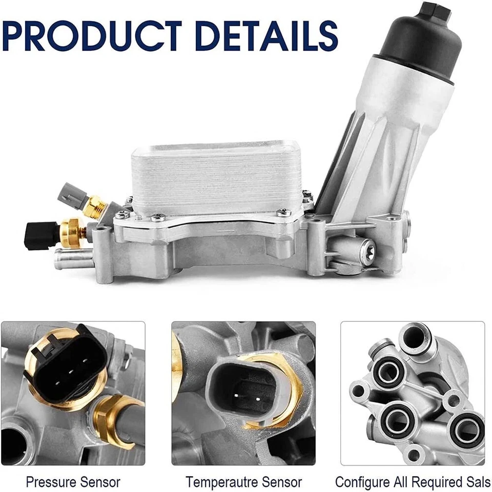 Engine Oil Filter Housing Assembly For 2011-2021 Dodge Challenger 3.6 Aluminum - Image 2 of 4