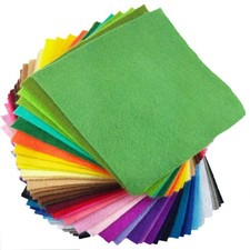 flic-flac 42pcs1.4mm Thick Soft Felt Fabric Sheet Assorted Color Felt Pack DI...