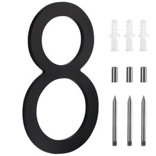 10 Inch Large house Numbers for Outside Modern,Metal House Numbers Black Addr...