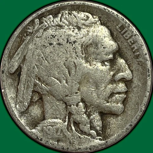 1917 Buffalo Nickel Very Good VG Coin #34750