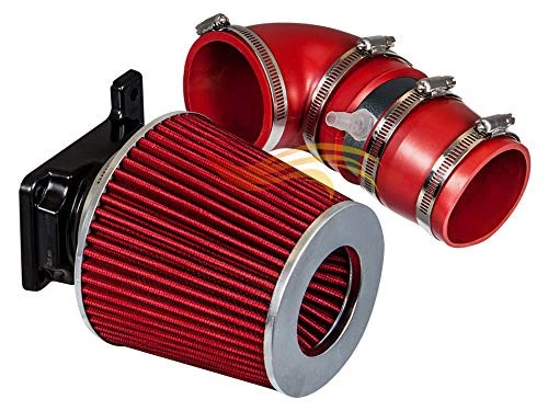 BCP RW 红色 适用于 02-07 三菱 Lancer 2.0L L4 进气套件系统 + 过滤器 — 第 2/3 张图片