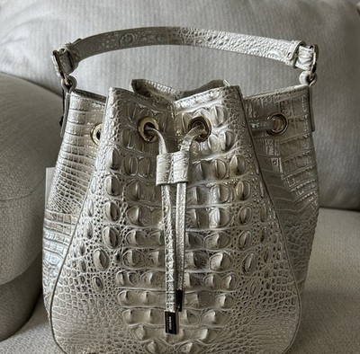Brahmin Melinda Bucket Bag NWT ~ Ivory Dream ~ Missing Long Crossbody Strap!