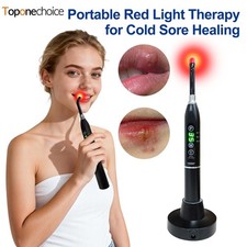 2 in 1 LED Red Light Therapy Lip Care Cold Sore Relief Device 660nm 850nm