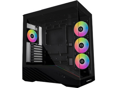 Lian Li V100 ATX Mid-Tower PC Case, 4 x 120mm ARGB PWM Fans  Pre-Installed, LED