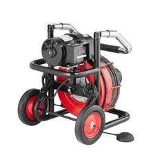 100ftx3/8in Electric Drain Auger Auto Feed&Clear Blockage&Fast Cleaning