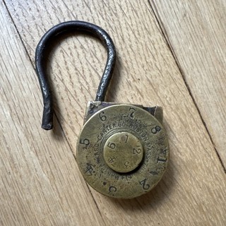 ANTIQUE VINTAGE HOFFMAN PACKARD CARTER CO COMBINATION BICYCLE LOCK Rare