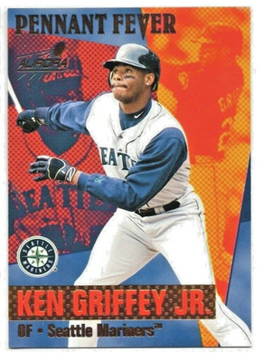 #ad #ad KEN GRIFFEY JR ⚾ INSERT ⚾ 1999 PACIFIC AURORA * PENNANT FEVER #17 * FREE Samp;H $9.98
